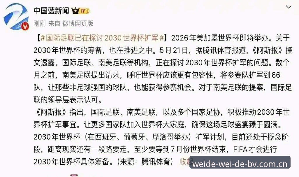 伟德专业体验 资深用户分享:从66队扩军方案看2026世界杯的中国机遇